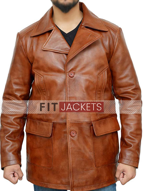 Brown Brasco Leather Coat