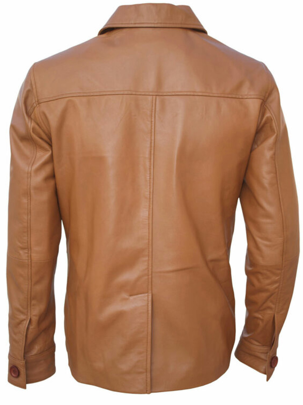 tan leather jacket men's