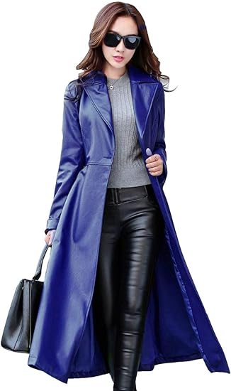 leather trench coat women's