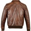 Flight Aviator Mens A2 Bomber Leather Jacket