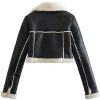 Women Winter Shearling Cropped Jacket