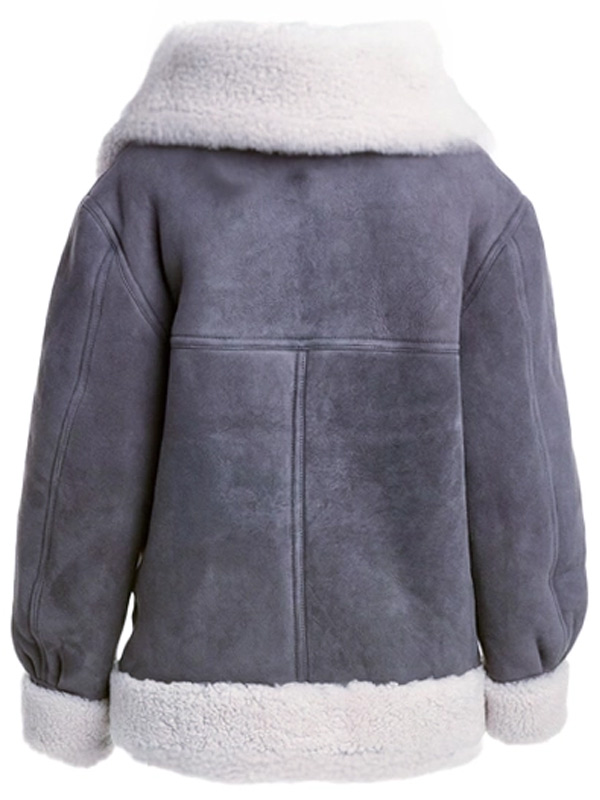 Winter B3 Aviator Gray Shearling Jacket