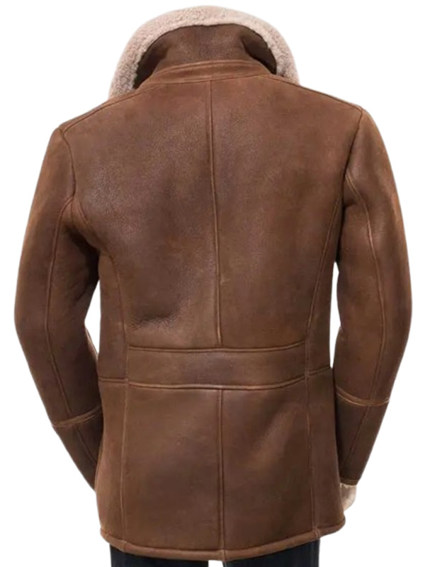 Men B3 Sheepskin Shearling Brown Coat