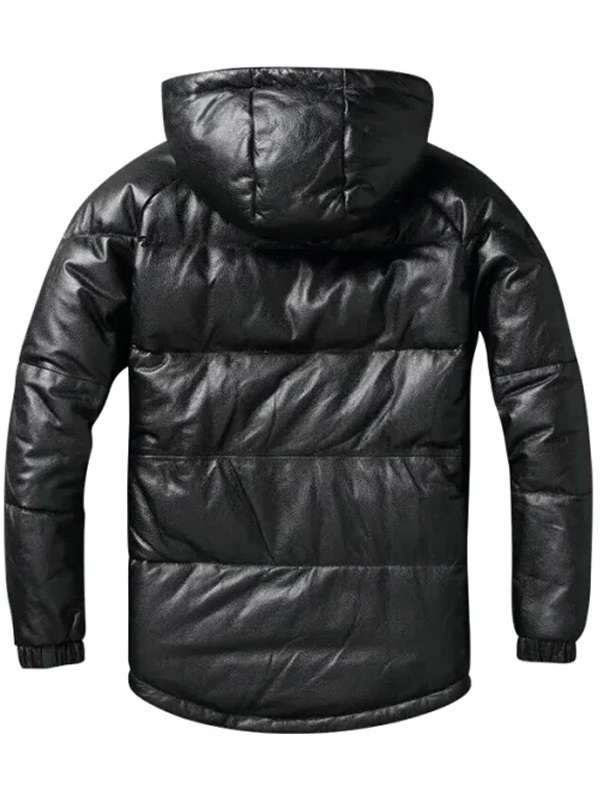 Black Puffer Jacket with Hood