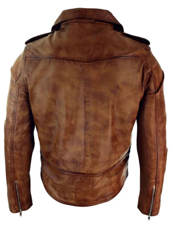 Brown Leather Motorcycle Jacket