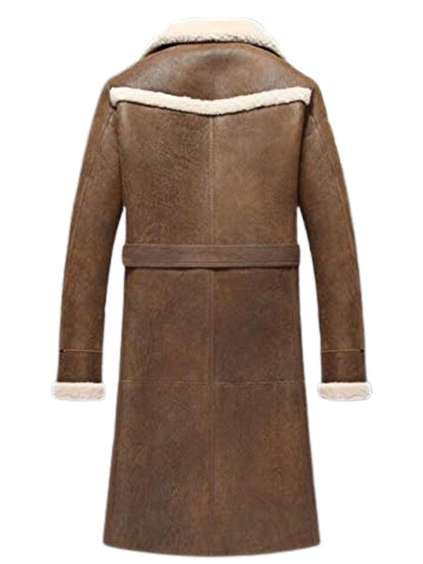 Women’s Brown Sheepskin Leather Trench Coat