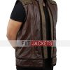 Mens Brown Genuine Leather Vest