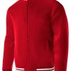 Men's Classic Red Varsity Bomber Jacket