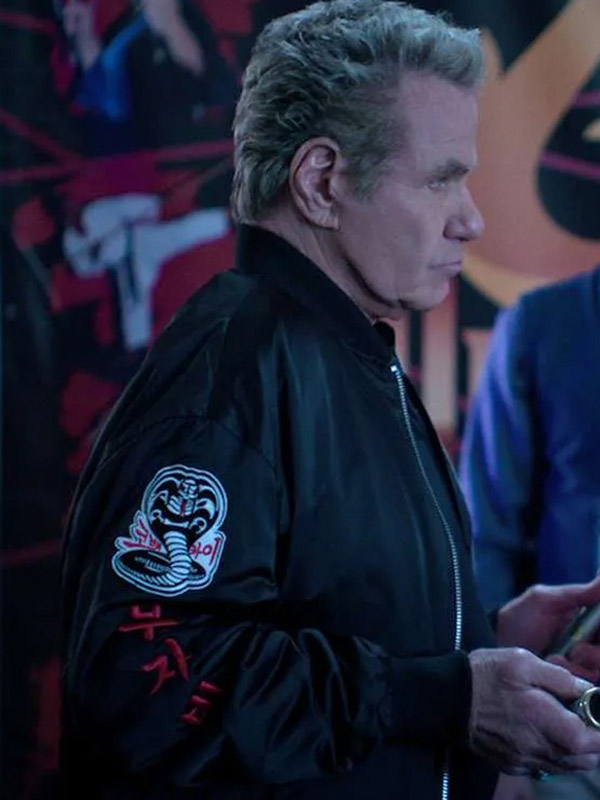 TV Series Cobra Kai Martin Kove Black Bomber Jacket