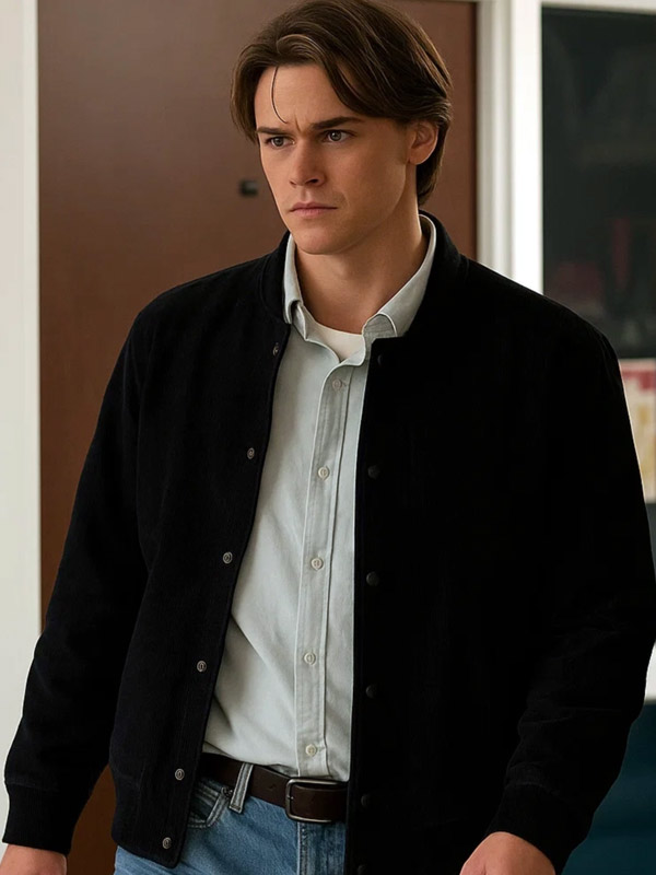 The Summer I Turned Pretty S03 Christopher Briney Black Bomber Jacket