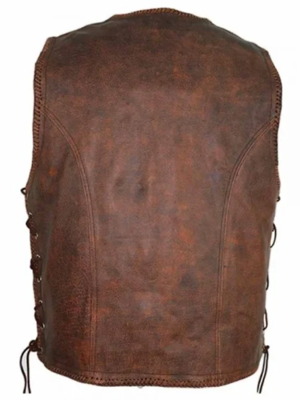 Distressed Leather Vest