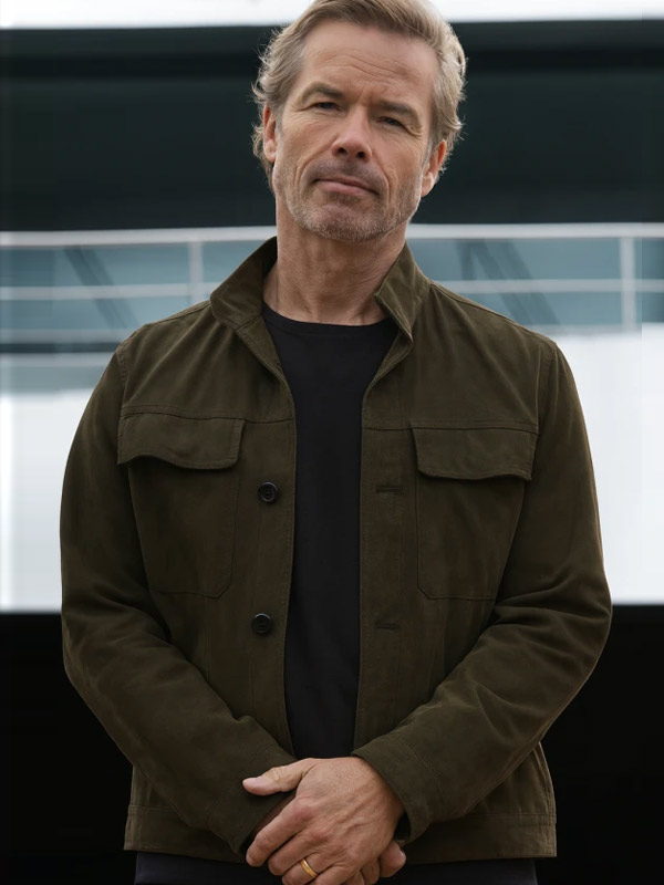 The Woman in Cabin 10 Guy Pearce Green Cotton Jacket