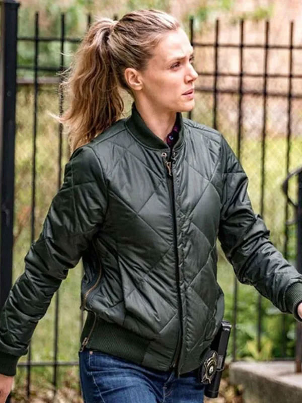 Shop Hailey Upton Chicago P.D. Quilted Bomber Jacket