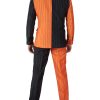 Buy Halloween Orange and Black Pumpkin Pinstripe Suit Men