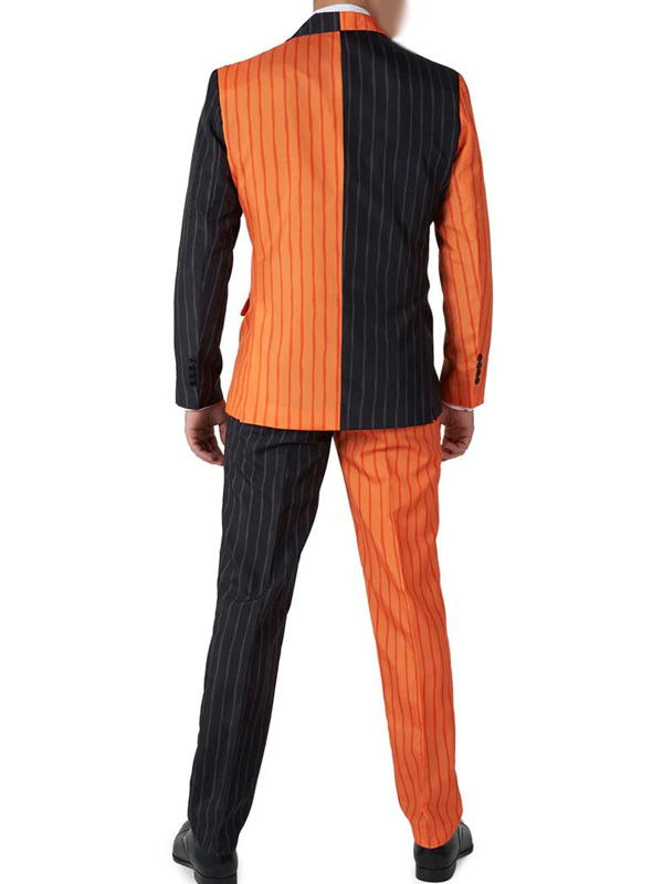 Buy Halloween Orange and Black Pumpkin Pinstripe Suit Men
