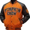 Shop Halloween Pumpkin Crew Varsity Jacket