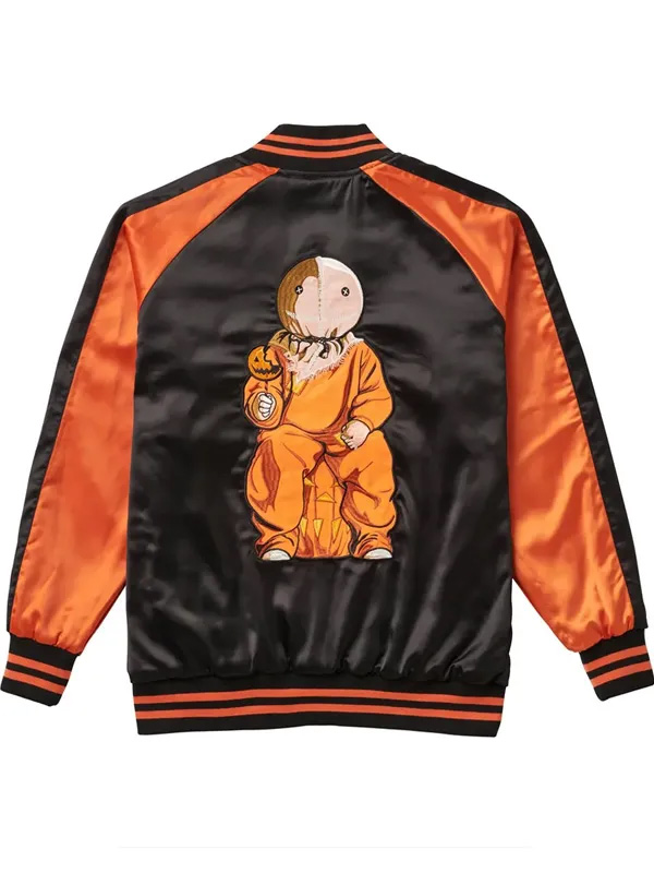 Shop Halloween Trick r Treat Satin Varsity Jacket