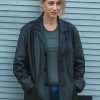 All of You 2025 Imogen Poots Leather Coat
