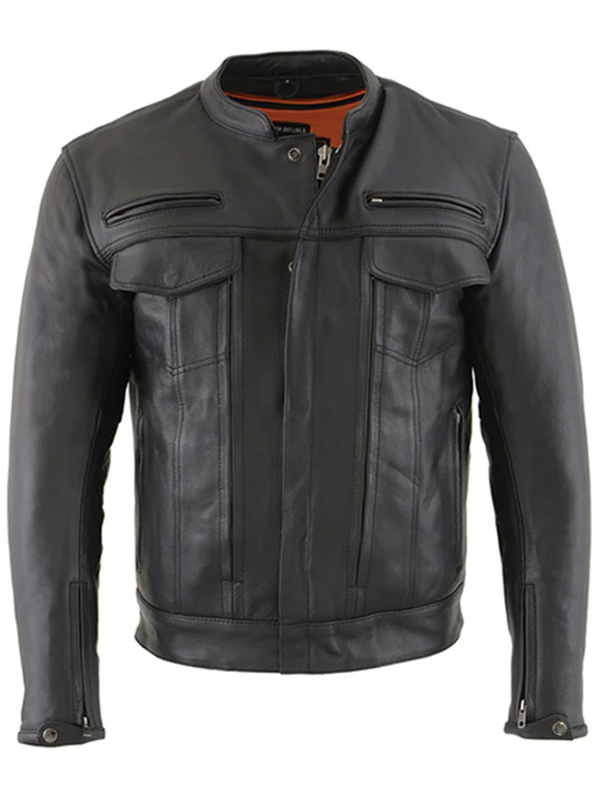 Sheepskin Black Leather Biker Jacket