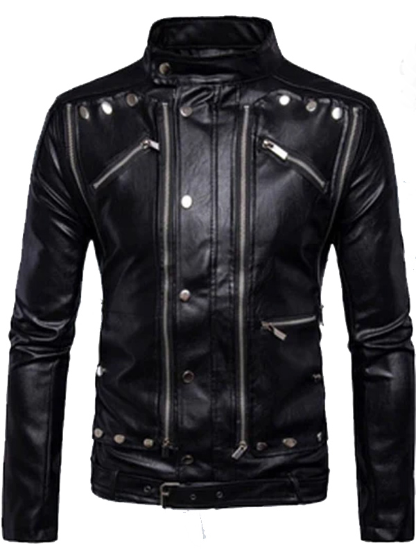 Men Designer Black Leather Jacket