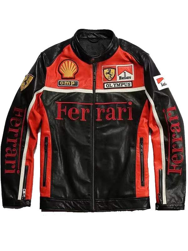 Vintage Ferrari Leather Racing Jacket