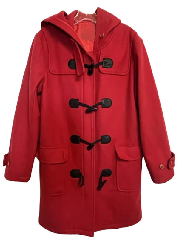 Red Hooded Winter Stylish Coat