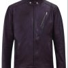 Cafe Racer Purple Leather Moto Jacket