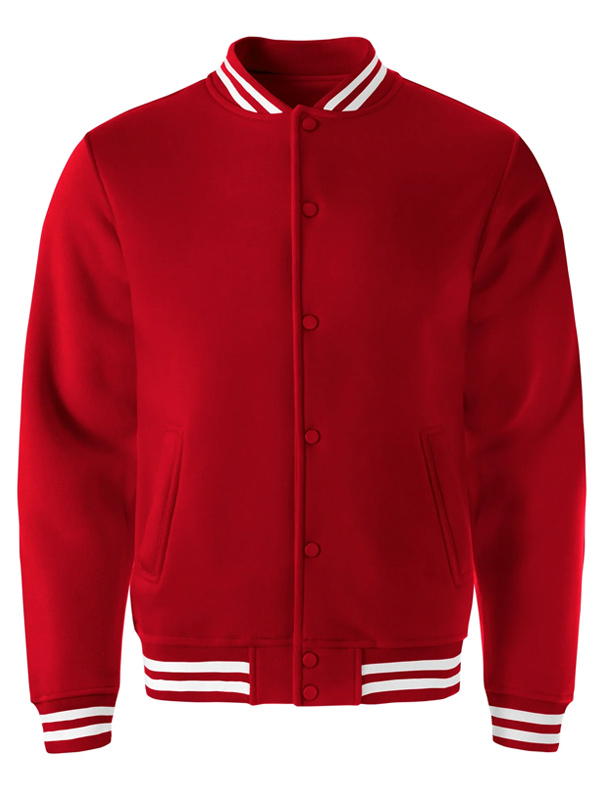 Red Varsity Bomber Jacket