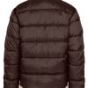 Mens Shearling Collar Brown Puffer Jacket