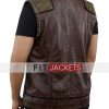 Brown Leather Vest For Mens