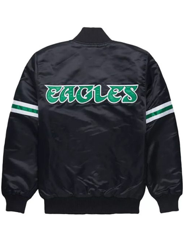 Mens Letterman Eagles Bomber Jacket