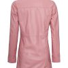 Womens Car Coat Style PInk Genuine Leather Coat