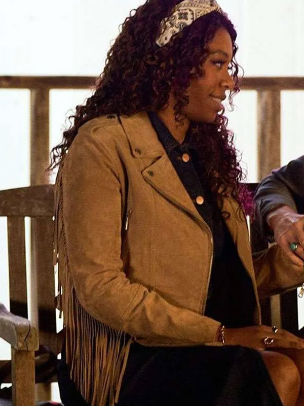 Providence Falls S01 Suzette Deveraux Brown Suede Leather Jacket