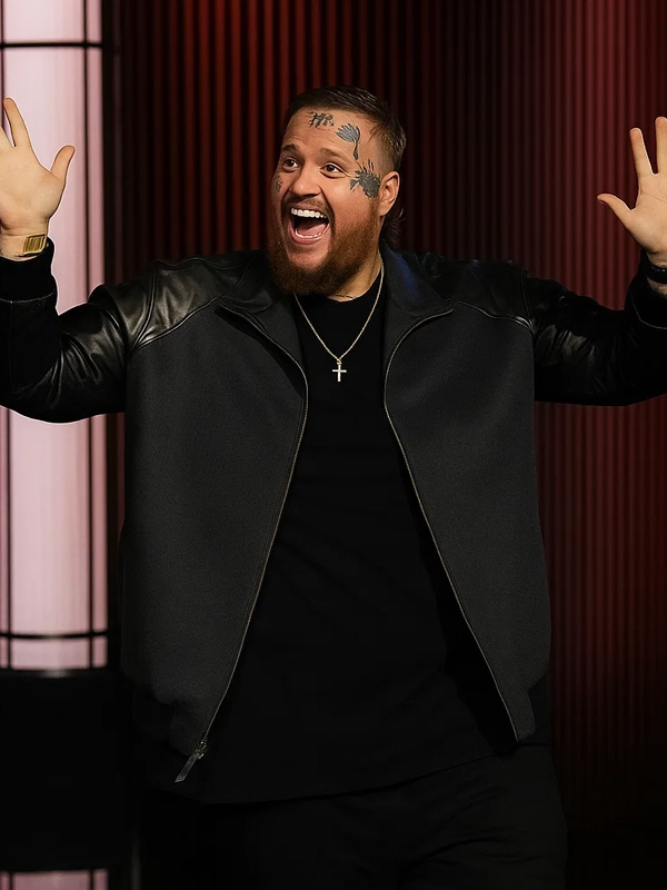 Buy Rapper Jelly Roll Jimmy Kimmel Live Black Bomber Jacket