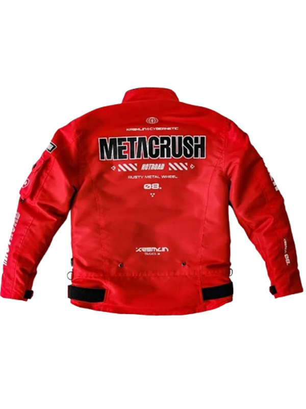 Mens Red Leather Motorcycle Jacket