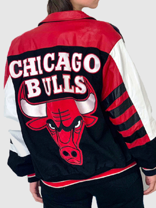 Vintage Chicago Bulls Bomber Leather Jacket