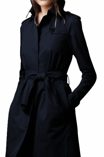 Women Long Wool Black Winter Coat