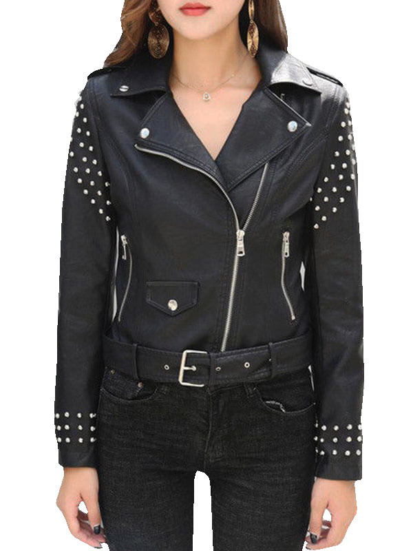 Women Studded Brando Jacket