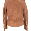 Womens Biker Brown Suede Leather Jacket