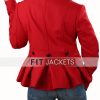 Womens Red Peacoat