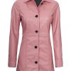 PInk Genuine Leather Coat