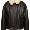 B3 Aviator Flight Brown Shearling Collar Jacket