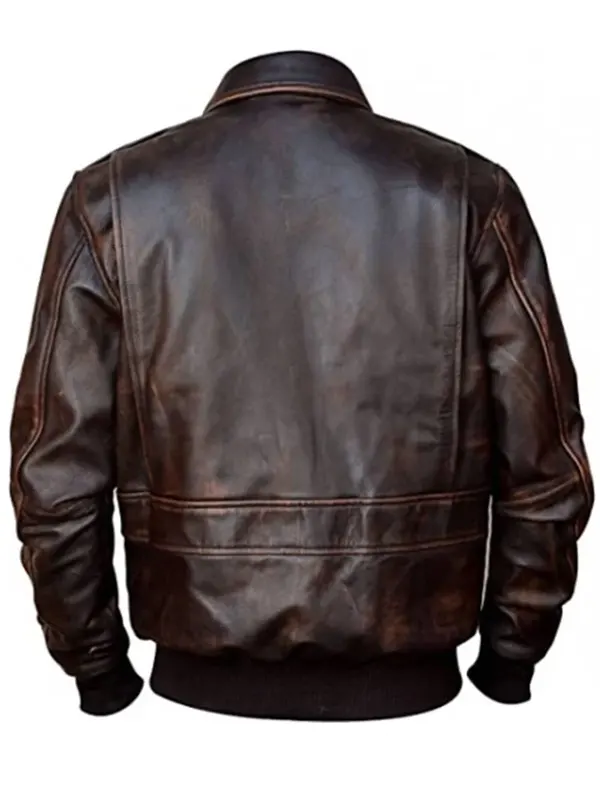 A2 Distressed Brown Leather Jacket