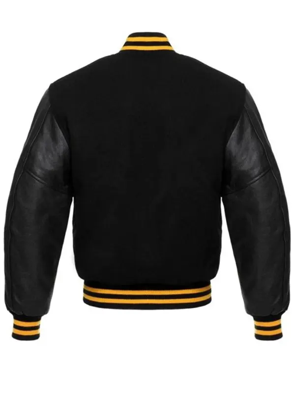 Black Bomber Varsity Jacket