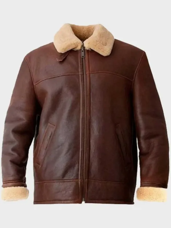 men shearling leather jacket