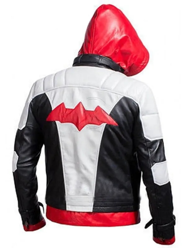 Mens Batman Hood Leather Jacket