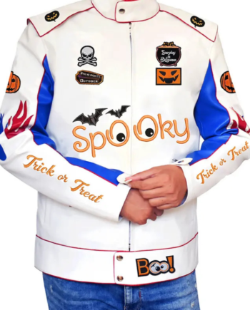 Halloween Spooky Trick Or Treat Leather Jacket