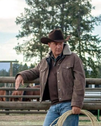 Kevin Costner Yellowstone John Dutton Corduroy Jacket.