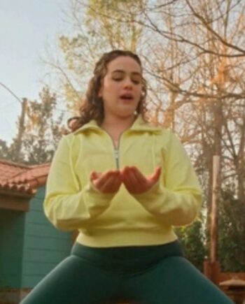 Mary Mouser Cobra Kai S06 Yellow Half-Zip Jacket