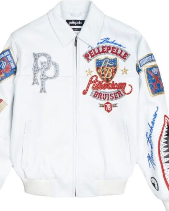 Pelle Pelle American Bruiser Plush White Jacket